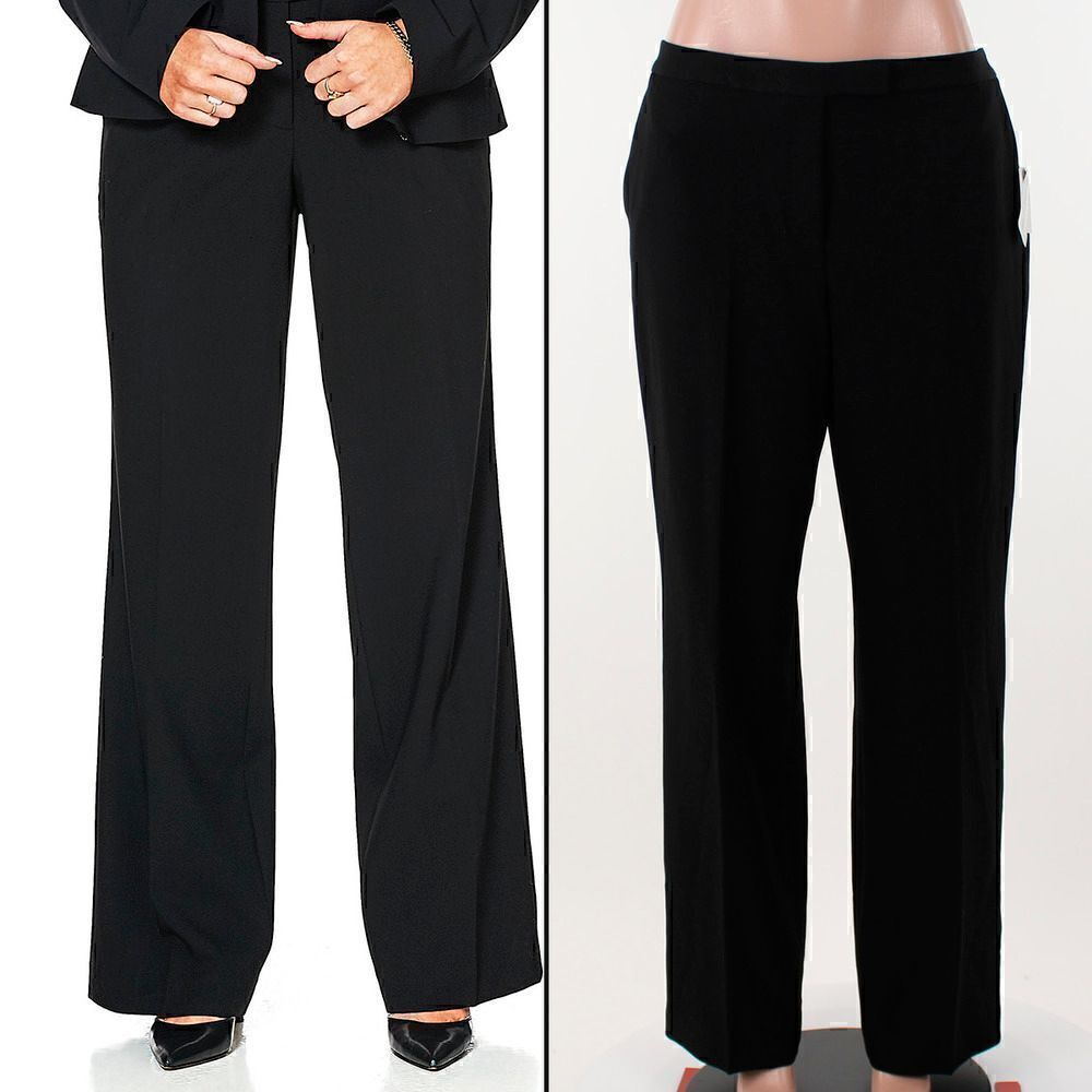 Kasper Tab-Waist Modern Dress Pants